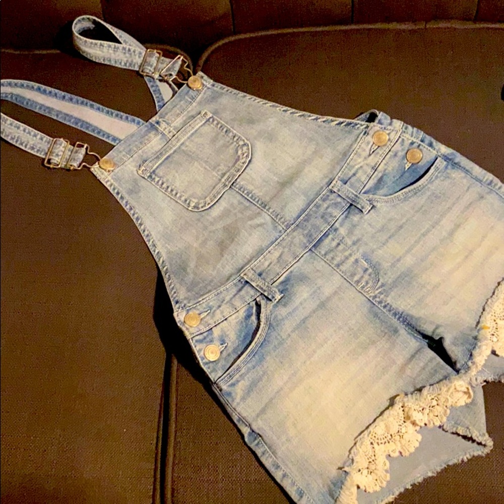 Denim Overalls Size 10 Girls